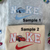 Lightning McQueen And Sally Disney Nike Embroidered Sweatshirts