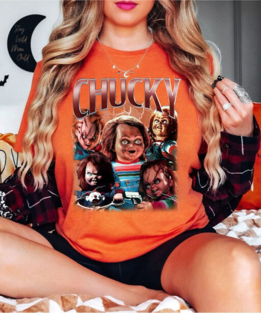 Limited Chucky Shirt, Vintage 90s Shirt, Horror Movie, Unisex Scary Nightmare Shirt, Bootleg Shirt, Horror Movie Shirt,Halloween Party Shirt