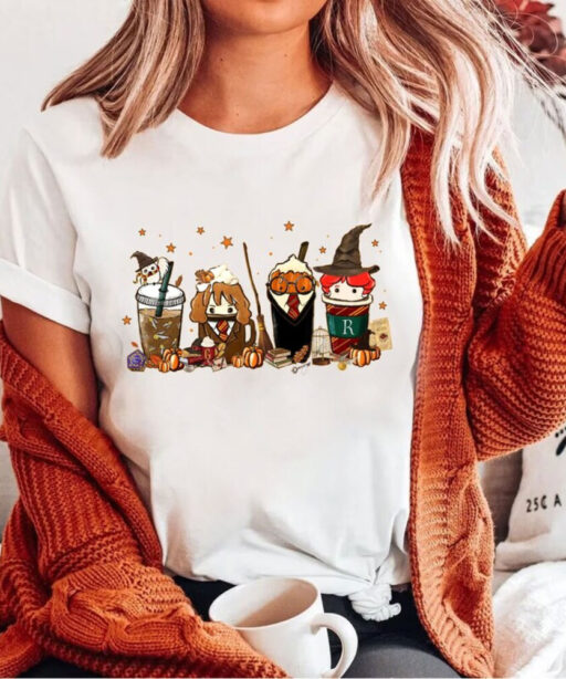 Magic Harry Fall Sweatshirt, Halloween HP Sweater, HP Fan Gift, Vacation Shirt, Pumpkin Spice Latte, Fall Coffee Shirt, Magic Inspired Tee