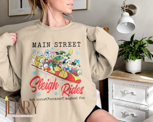 Main Street Magical Kingdom shirt, Mickey and friends, Christmas Party 2023, Magic Disney, Marry and bright, magical time, christmas tree