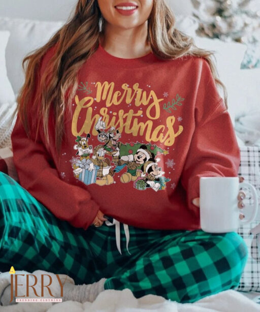 Merry Christmas Disney Shirt, Mickey and friends, Christmas Party Shirt, christmas tree, Mouse and friends, Magic Disney, Marry and bright