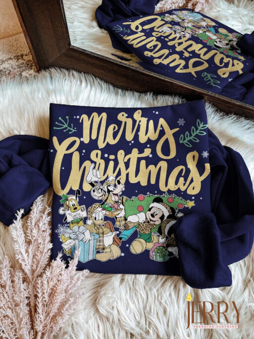 Merry Christmas Disney Shirt, Mickey and friends, Christmas Party Shirt, christmas tree, Mouse and friends, Magic Disney, Marry and bright