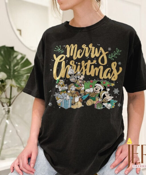 Merry Christmas Disney Shirt, Mickey and friends, Christmas Party Shirt, christmas tree, Mouse and friends, Magic Disney, Marry and bright