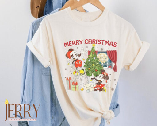 Merry Christmas Mouse And Friends shirt, Christmas Tree shirt, Xmas Friends, Disney mickey and friends, christmas disney, Retro Disney xmas