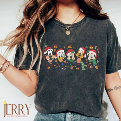 Merry Christmas Mouse And Friends shirt, Disney mickey and friends, christmas disney, Retro Disney xmas, christmas party, magic kingdom