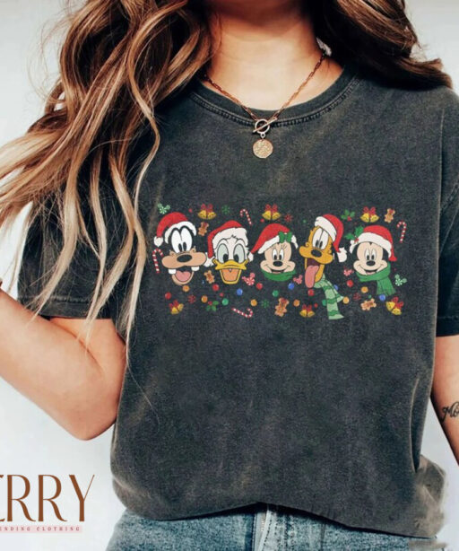 Merry Christmas Mouse And Friends shirt, Disney mickey and friends, christmas disney, Retro Disney xmas, christmas party, magic kingdom