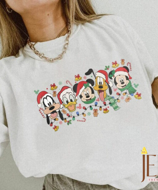 Merry Christmas Mouse And Friends shirt, Disney mickey and friends, christmas disney, Retro Disney xmas, christmas party, magic kingdom