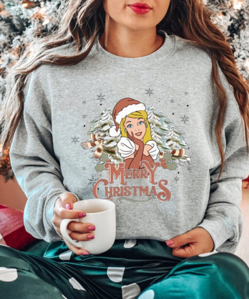 Merry Christmas Princess Shirt, Princess Christmas Shirt, Disney Cute Shirt, Disney Princesses Groups Shirt, Magic Kingdom Day, Disney Tees