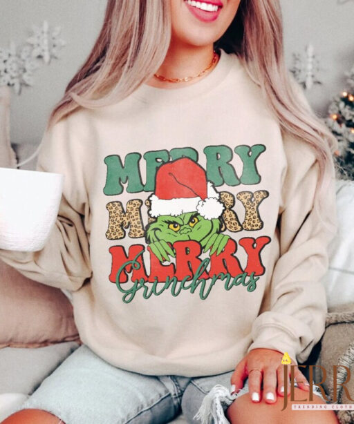 Merry Grinchmas Shirt, Grinch Merry Christmas, Retro Grnicmas tee, Funny grinch, xmas girnch friends, grinch face, Whovillee grinch xmas tee