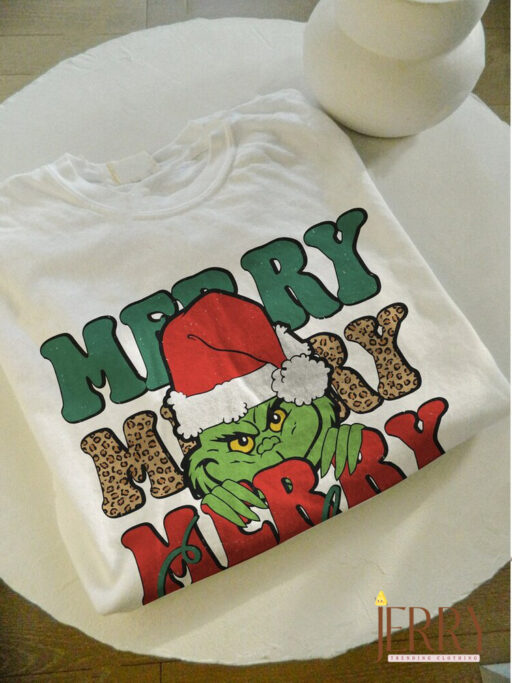 Merry Grinchmas Shirt, Grinch Merry Christmas, Retro Grnicmas tee, Funny grinch, xmas girnch friends, grinch face, Whovillee grinch xmas tee