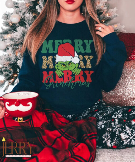 Merry Grinchmas Shirt, Grinch Merry Christmas, Retro Grnicmas tee, Funny grinch, xmas girnch friends, grinch face, Whovillee grinch xmas tee