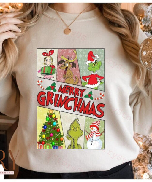 Merry Grinchmas Shirt, Grinch Santa Shirt, Christmas Grinch Gift, Funny Grinch Christmas, Merry Grinchmas Gift, Grinch Family Christmas Gift