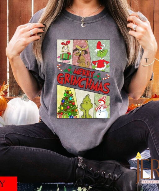 Merry Grinchmas Shirt, Grinch Santa Shirt, Christmas Grinch Gift, Funny Grinch Christmas, Merry Grinchmas Gift, Grinch Family Christmas Gift