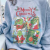 Merry christmas grinch shirt, funny grinch xmas, disney grinch, merry grinchmas, retro christmas, Grinch santa, grinch and friends xmas tee