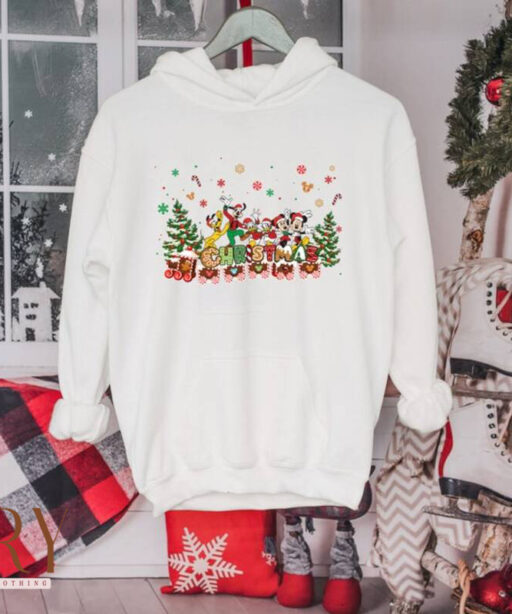 Mickey And Friends Christmas Shirt, Disney Gingerbread Train Christmas Shirt, Christmas Shirt, Christmas Gift, Disney Shirt, Xmax Gift