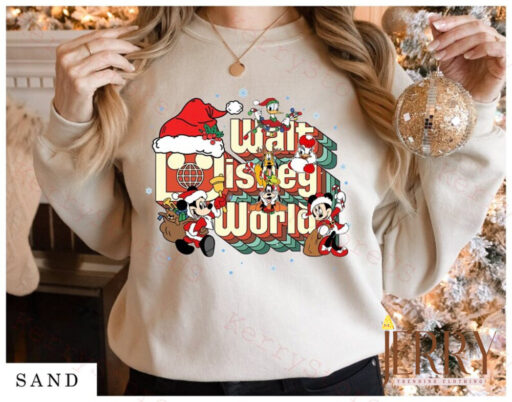 Mickey And Friends Christmas Shirt, Vintage Walt Disney World Christmas Shirt, Disney Family Christmas Shirt, Disney Xmax Holiday