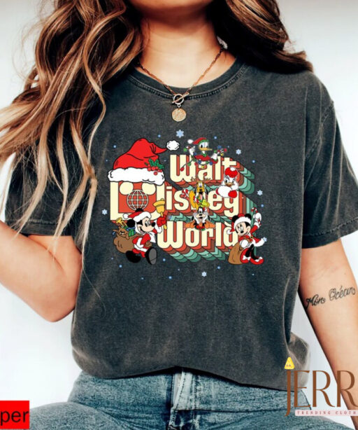 Mickey And Friends Christmas Shirt, Vintage Walt Disney World Christmas Shirt, Disney Family Christmas Shirt, Disney Xmax Holiday