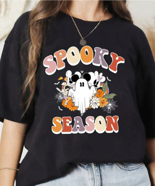 Mickey Ghost Spooky Season Shirt, Mickey Boo Halloween Shirt, Pumpkin Mickey, Disney Spooky Shirt, Disney Halloween Shirt, Disney Matching