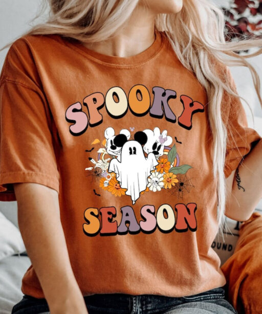 Mickey Ghost Spooky Season Shirt, Mickey Boo Halloween Shirt, Pumpkin Mickey, Disney Spooky Shirt, Disney Halloween Shirt, Disney Matching