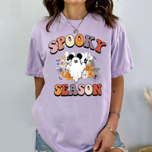 Mickey Ghost Spooky Season Shirt, Mickey Boo Halloween Shirt, Pumpkin Mickey, Disney Spooky Shirt, Disney Halloween Shirt, Disney Matching