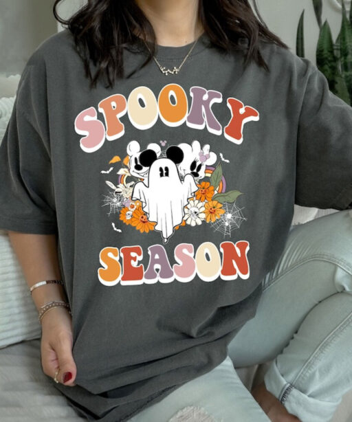 Mickey Ghost Spooky Season Shirt, Mickey Boo Halloween Shirt, Pumpkin Mickey, Disney Spooky Shirt, Disney Halloween Shirt, Disney Matching