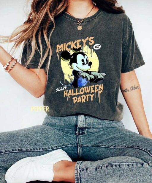 Mickey Halloween Comfort Color Shirt, Mickey's Not So Scary Halloween Party, Disney Halloween Shirt, Halloween Family, Halloween Sweatshirt