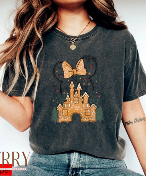 Mickey Minnie Christmas Shirt, Disney Gingerbread Castle Shirt, Christmas Castle Shirt, Disney Christmas Shirt, Mickey Christmas Shirt