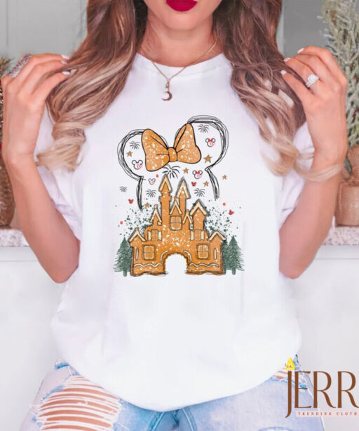 Mickey Minnie Christmas Shirt, Disney Gingerbread Castle Shirt, Christmas Castle Shirt, Disney Christmas Shirt, Mickey Christmas Shirt