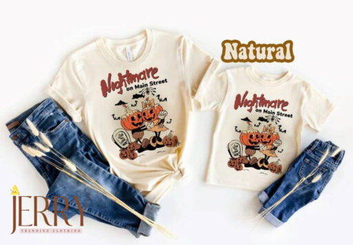 Mickey Minnie Nightmare on Mainstreet Shirt, Disney Halloween Shirt, Halloween Pumpkin Shirt, Comfort Colors Shirt, Vintage Trick or Treat