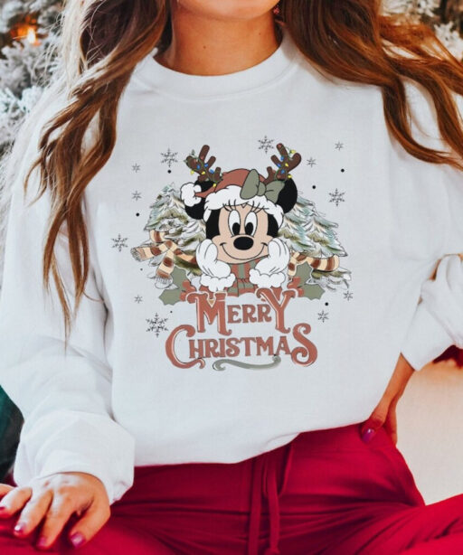 Mickey Mouse Merry Christmas Sweatshirt, Mickey and Friends, Chip and Dale, Family Matching Shirts, Minnie Mickey, Disney Christmas Gifts