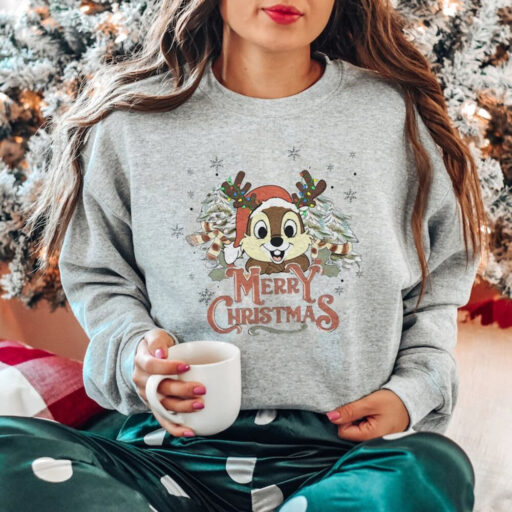 Mickey Mouse Merry Christmas Sweatshirt, Mickey and Friends, Chip and Dale, Family Matching Shirts, Minnie Mickey, Disney Christmas Gifts