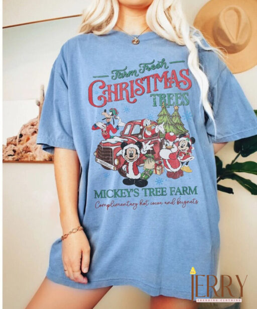 Mickey Tree Farm shirt, Disney Farm Fresh Sweatshirt, Mickey And Friends Christmas, Mickey and Friends Main Street Christmas Tree Farm shirt