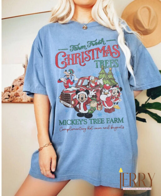 Mickey Tree Farm shirt, Disney Farm Fresh Sweatshirt, Mickey And Friends Christmas, Mickey and Friends Main Street Christmas Tree Farm shirt