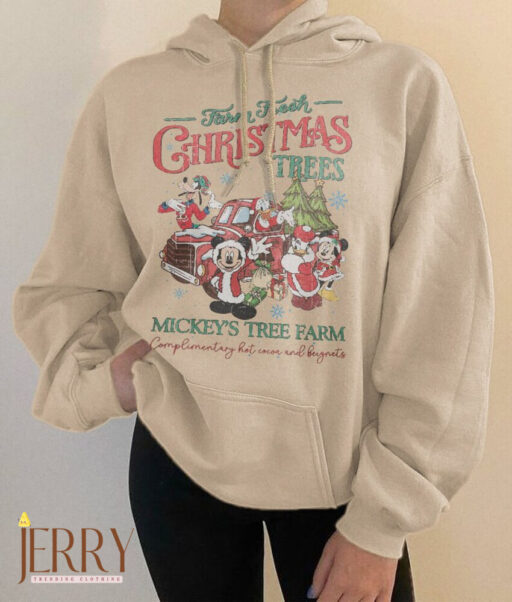 Mickey Tree Farm shirt, Disney Farm Fresh Sweatshirt, Mickey And Friends Christmas, Mickey and Friends Main Street Christmas Tree Farm shirt