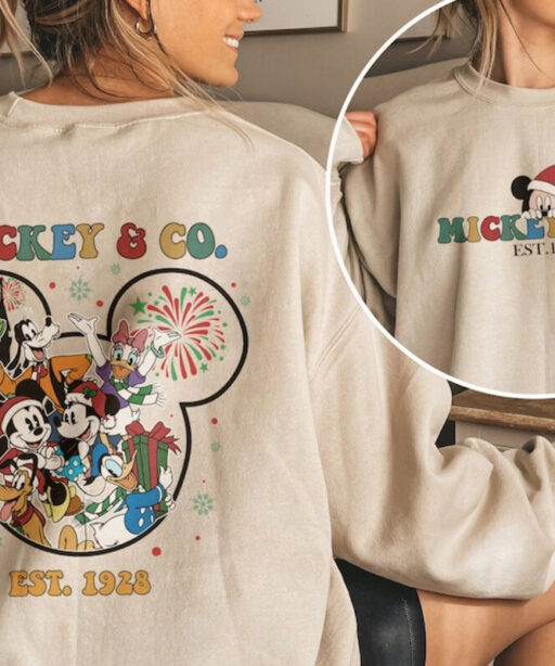 Mickey and Co 1928 Christmas Shirt, Mickey and Friends Shirt, Disney Christmas Shirt, Mickey Christmas Shirt, Disney Family Matching Shirt