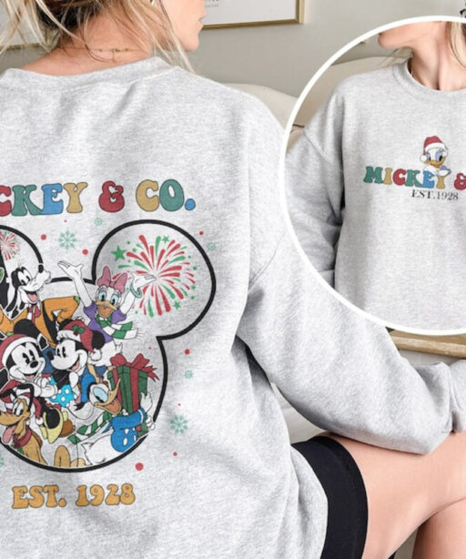 Mickey and Co 1928 Christmas Shirt, Mickey and Friends Shirt, Disney Christmas Shirt, Mickey Christmas Shirt, Disney Family Matching Shirt