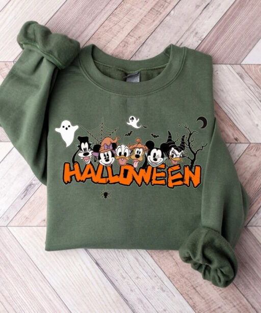 Mickey and Friends Halloween Team SweatShirt, Disney Halloween Shirt, WDW Magic Kingdom Shirt, Halloween Matching Shirt,Trick Or Treat Shirt