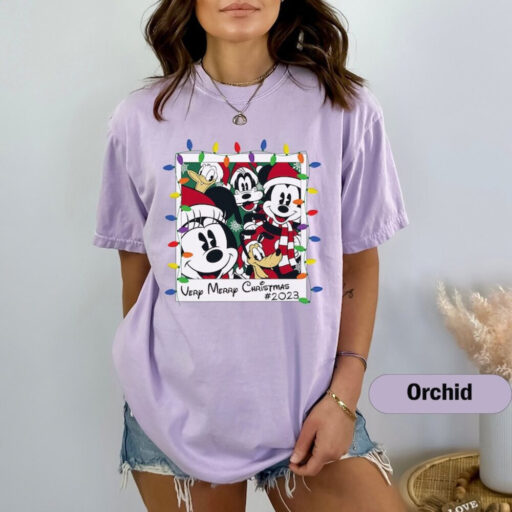 Mickey and Friends Polaroid Shirt, Very Merry Christmas 2023 Shirt, Mickey Christmas,Minnie Christmas,Christmas Disney Family,Christmas Gift