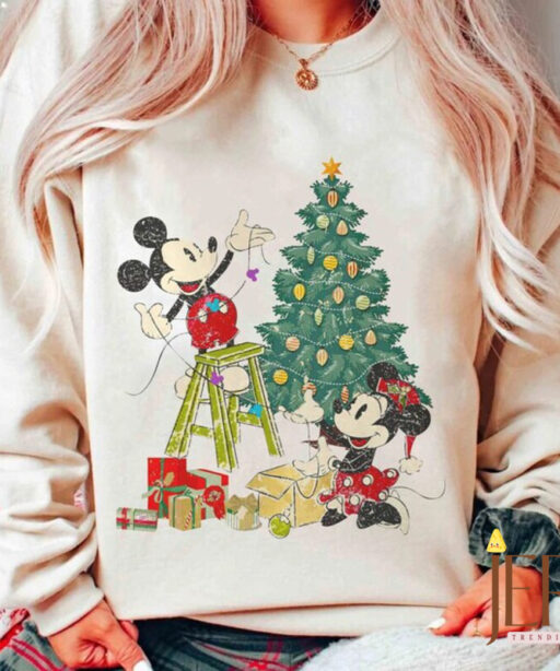 Mickey and Minnie Christmas Shirt, Mickey's Very Merry Christmas Party Shirt, christmas tree, xmas tree, Mickey and friends,disneyland shirt