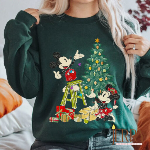 Mickey and Minnie Christmas Shirt, Mickey's Very Merry Christmas Party Shirt, christmas tree, xmas tree, Mickey and friends,disneyland shirt