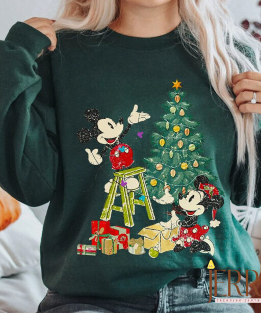 Mickey and Minnie Christmas Shirt, Mickey's Very Merry Christmas Party Shirt, christmas tree, xmas tree, Mickey and friends,disneyland shirt