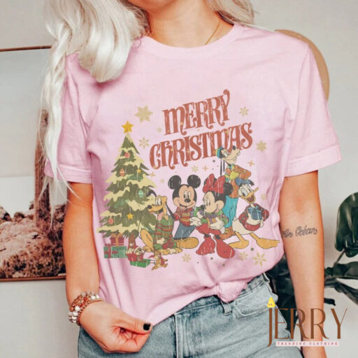 Mickey and Minnie Christmas Shirt, xmas Mouse and friends, christmas trees, mouse merry christmas, very merry christmas, xmas magical disney