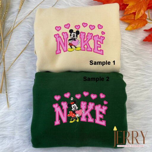 Mickey and Minnie Mouse Disney Nike Embroidered Sweatshirts