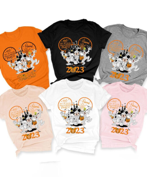 Mickey's Not So Scary Halloween Party 2023 Shirts, Halloween Mickey & Friends Shirt, Disney Halloween Shirt, Disney Halloween Skeleton Shirt