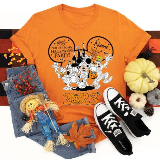 Mickey's Not So Scary Halloween Party 2023 Shirts, Halloween Mickey & Friends Shirt, Disney Halloween Shirt, Disney Halloween Skeleton Shirt