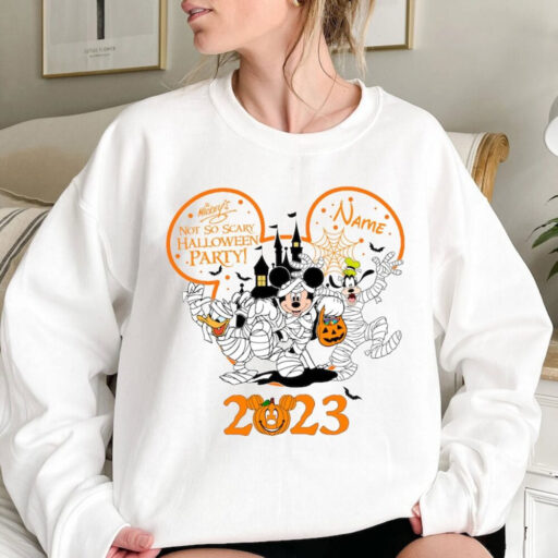 Mickey's Not So Scary Halloween Party 2023 Shirts, Halloween Mickey & Friends Shirt, Disney Halloween Shirt, Disney Halloween Skeleton Shirt