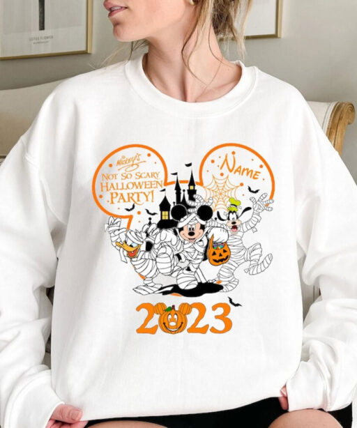 Mickey's Not So Scary Halloween Party 2023 Shirts, Halloween Mickey & Friends Shirt, Disney Halloween Shirt, Disney Halloween Skeleton Shirt