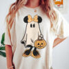 Mickey's Not So Scary Halloween Sweater, Minnie Ghost Halloween Couple Comfort Color Shirt, Vintage Minnie Spooky Season, Halloween Pumpkin