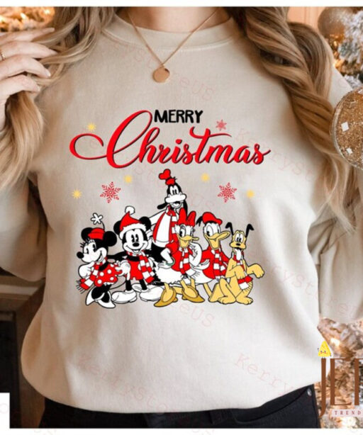 Mickey's Very Merry Christmas Party 2023 Shirt, Retro Disney Christmas shirt, Mickey And Friend Christmas Shirt, Santa Shirt, Christmas tree