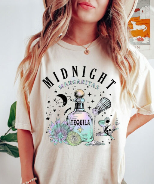 Midnight Margaritas Shirt, Tequila Shirt, Witchy Shirt, Witch Shirt, Midnight Margarita, Spooky Shirt, Halloween Shirt,Gift For Witchy Women